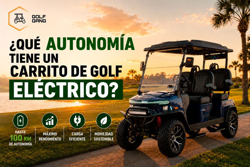¿Qué autonomía tiene un carrito de golf eléctrico?